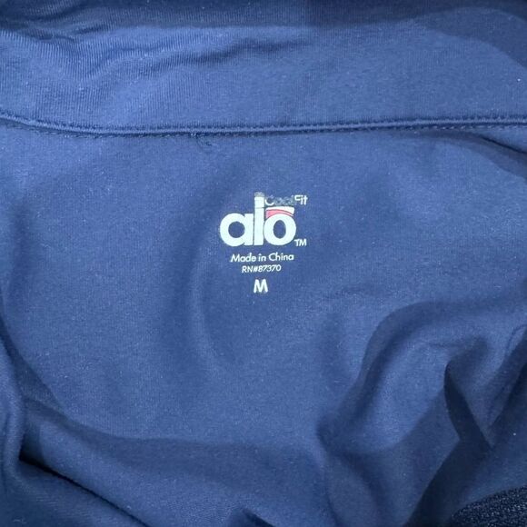 Alo Yoga Cool Fit Blue Quarter Zip Pullover Blue Women’s Medium - Picture 2 of 3